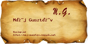 Máj Gusztáv névjegykártya