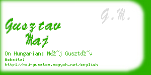 gusztav maj business card